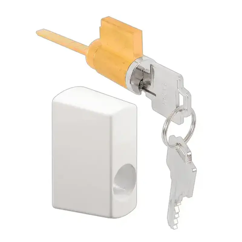 FHC E2145 Sliding Door Keyed Locking Unit - White Diecast