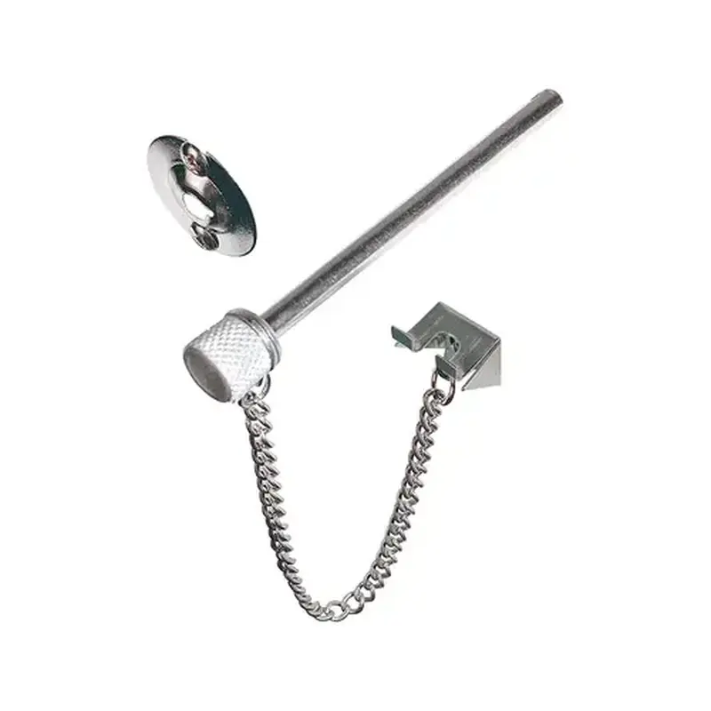 FHC S4011B2 Patio Door Pin Locks - 2-5/8" - Steel - Chrome Plated Finish - Retaining Pin