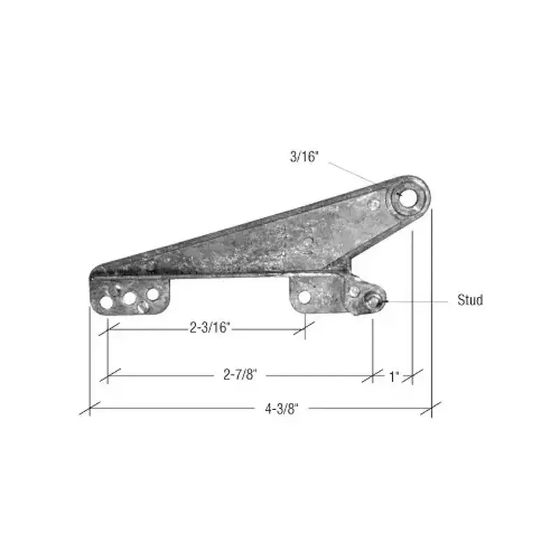 CRL WCM835 4-3/8" Awning Window Vent Hinge Gray