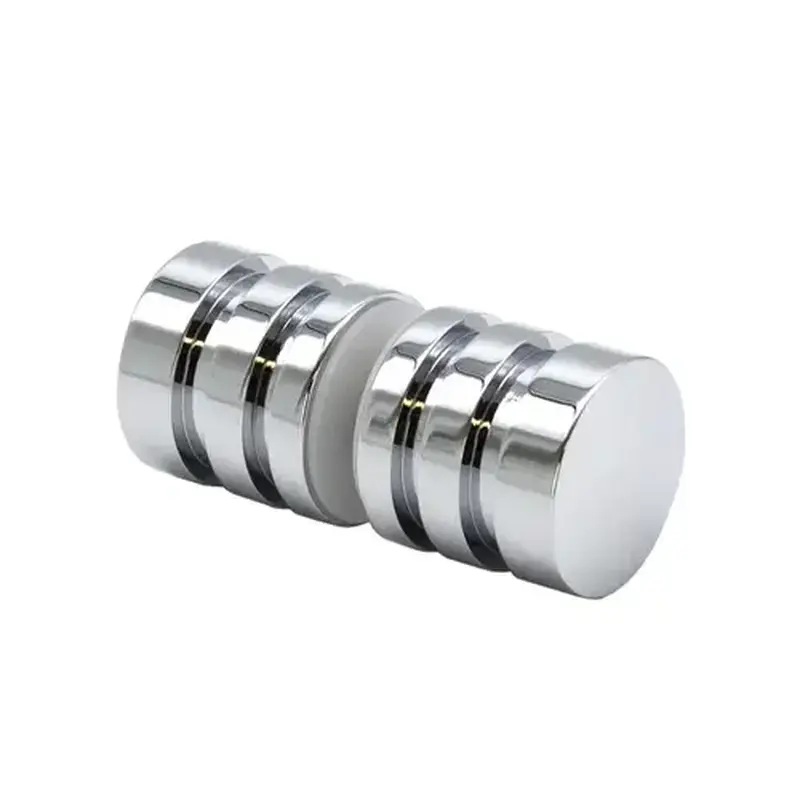 FHC DKM2CH Back-to-Back Modern Knobs - Polished Chrome