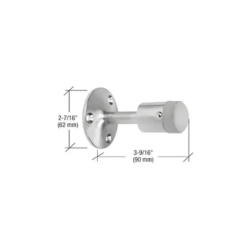 CRL DL2532A Satin Chrome Wall Mounted Heavy-Duty Door Stop