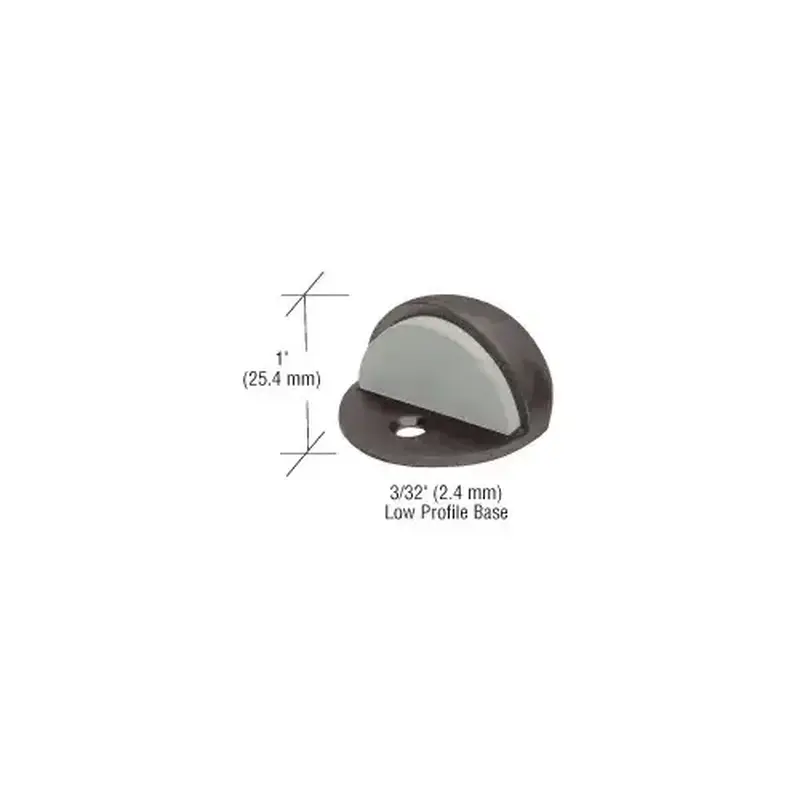 CRL DL2501DU Bronze Zinc Diecast Floor Mounted Low Profile 3/32" Base Dome Stop