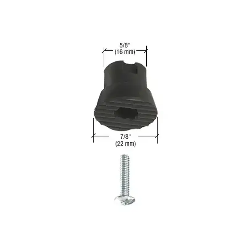 CRL J4557 Door Mounted Stop and Holder Replacement Tip Black