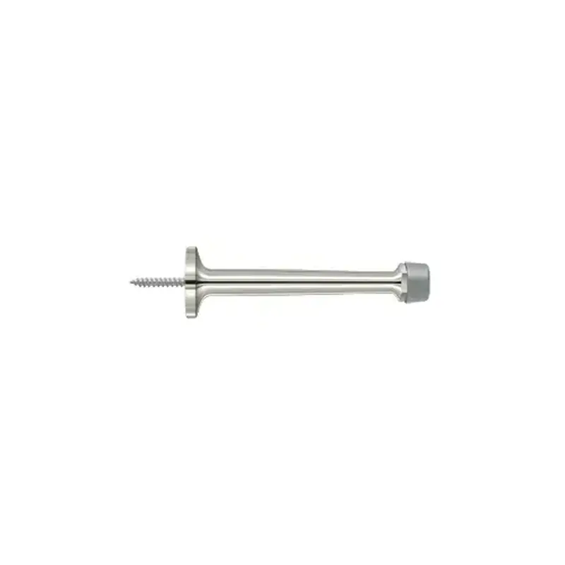 Deltana BDS425U14 4" Baseboard Door Bumper, Solid Brass in Polished Nickel