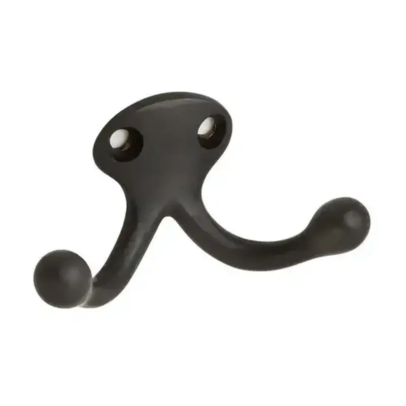 Ives Commercial 582ABLK Aluminum Double Wardrobe Hook Black Finish