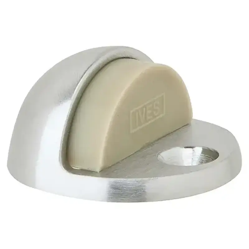 Schlage FS436 US26D Dome Stop, 1-3/4 in Dia Base, Brass, Satin Chrome