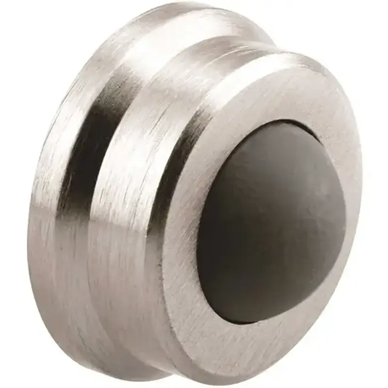 Prime-Line MP4647-1 1 in. O.D. Cast Brass Brushed Chrome Wall Mounted Door Stop
