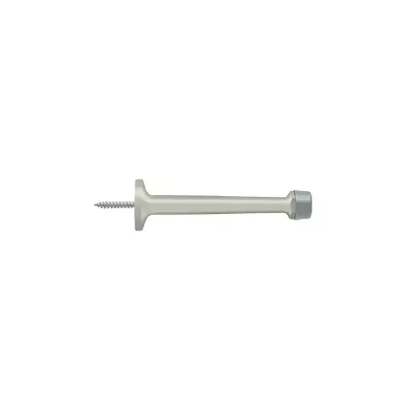Deltana BDS425U15 4" Baseboard Door Bumper, Solid Brass in Brushed Nickel