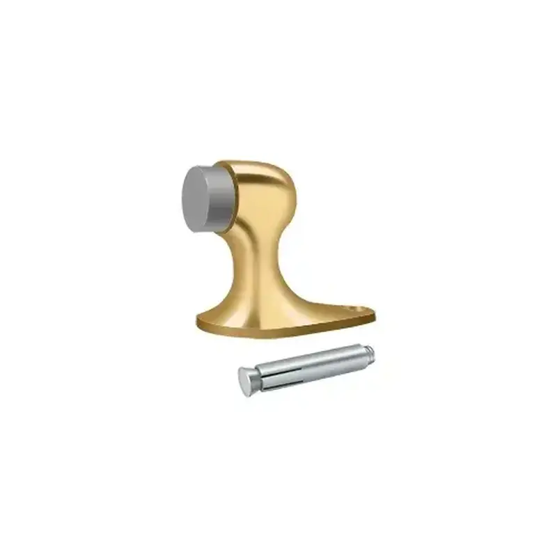 Deltana FDB218CR003 Floor Door Bumper 2-1/8", Solid Brass in PVD Polished Brass
