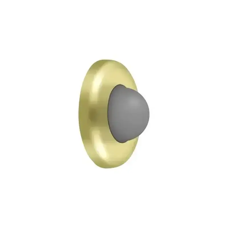 Deltana WBC250U3 Wall Mount Convex Flush Bumper, 2-1/2" Diam. in Polished Brass