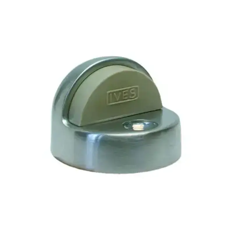 IVES FS438 US28 1 3/8" FS438 Floor Dome Stop, Satin Aluminum Clear