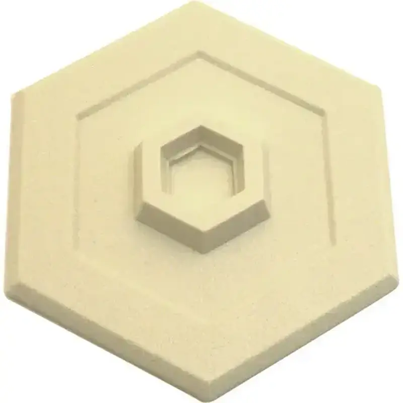 Prime-Line U9140 Hexagon Protector, 5 in Dia Base, Vinyl Ivory