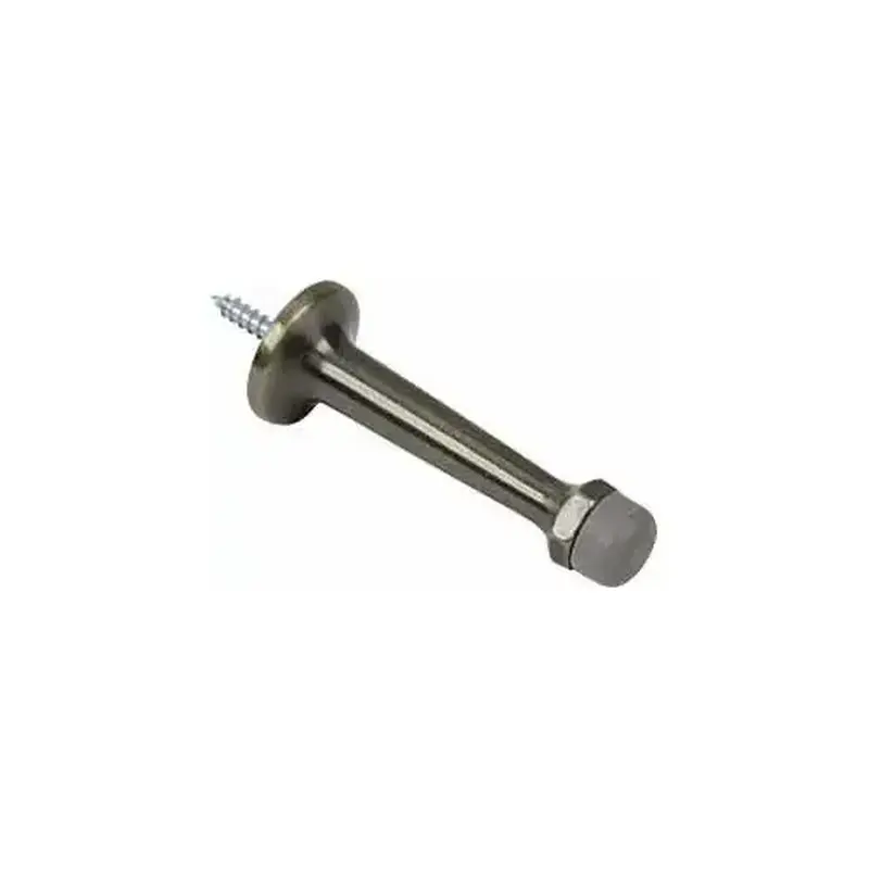 Baldwin 4045050 Wall Door Bumper, Satin Brass & Black