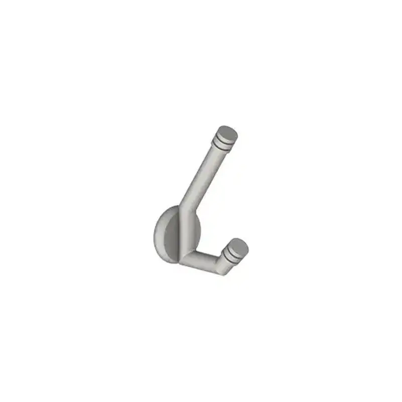 Hager 009823 956P Double Angled Coat Hook Satin Chrome Finish