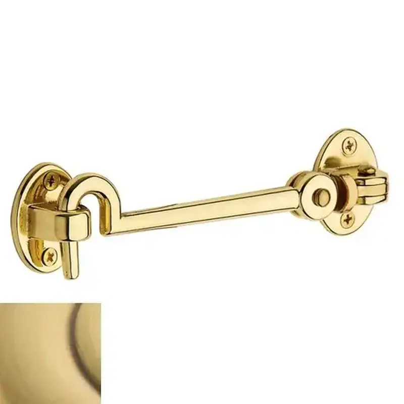 Baldwin 0952060 5-1/2" Swivel Cabin Door Hook Satin Brass With Brown Finish
