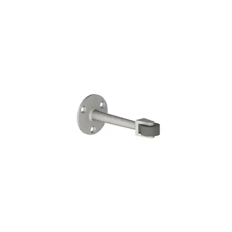 Hager 123928 271W 4-1/2" Roller Bumper, Bright Brass Finish