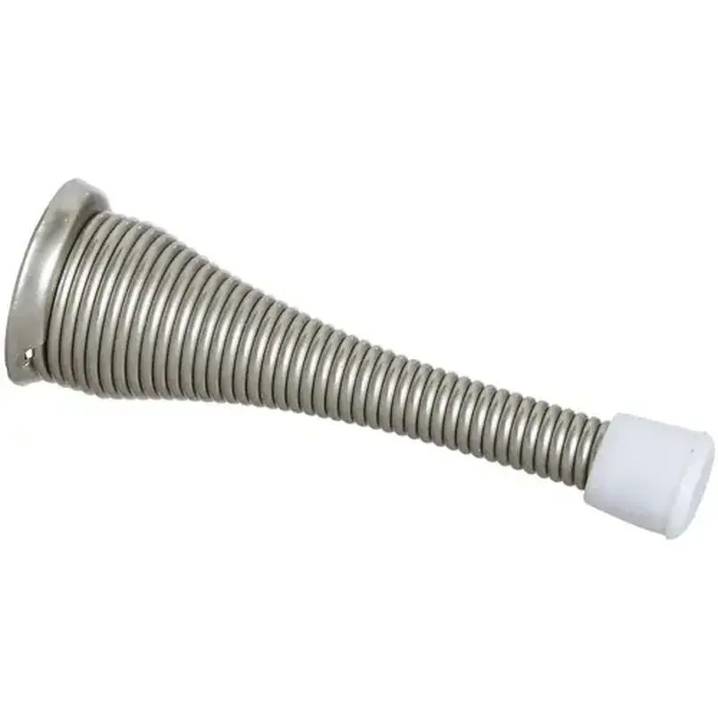 National Hardware N331165 MPB232 3" Spring Door Stop Satin Nickel Finish