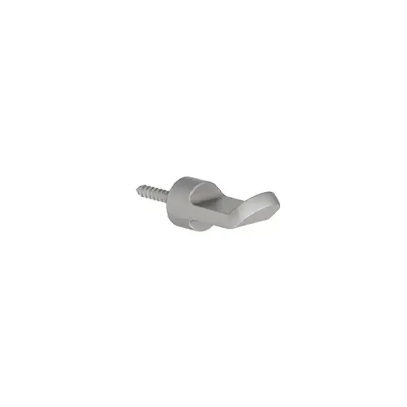 Hager 038315 957P Modern Flat Coat Hook Bright Brass Finish
