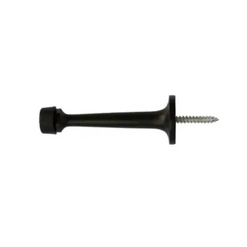 Orca Hardware TH-30HD-BL HD Rigid Door Stop With Black Tip