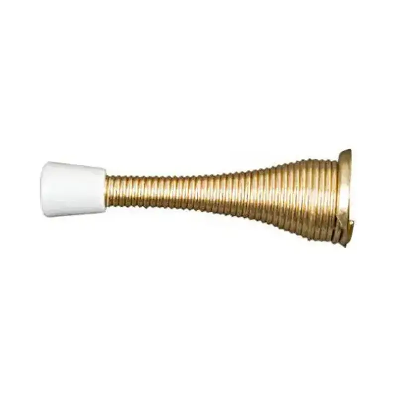 National Hardware N184-291 Doorstop, Wall-Mount, Broad Spring, Bright Brass, 3 In - pair