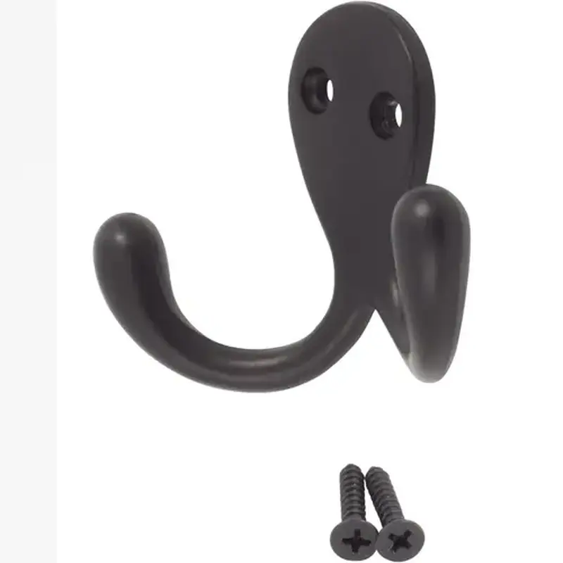 Stone Harbor Hardware 30302-19 Double Robe Hook - Matte Black