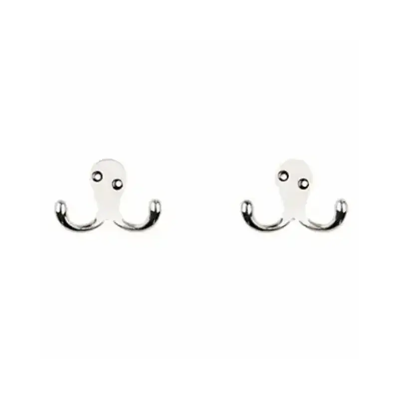 National Hardware N274-209 V163 Cloth Hook, 35 lb, 2-Hook, Zinc, Chrome - pack of 2