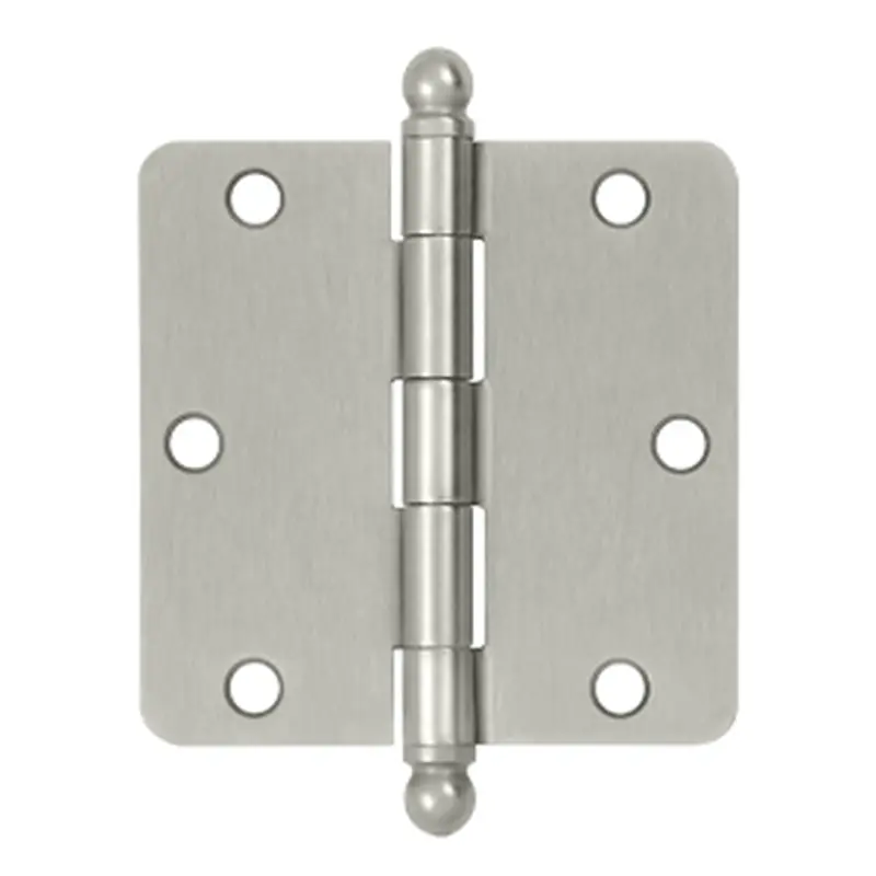 1/4" Radius Ball Tipped Residential Steel Hinge3-1/2" x 3-1/2" / Brushed Nickel