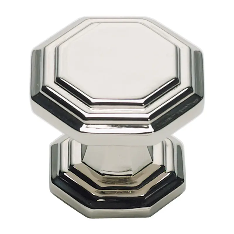 Dickinson Octagon Knob, 1-1/4", Polished Nickel