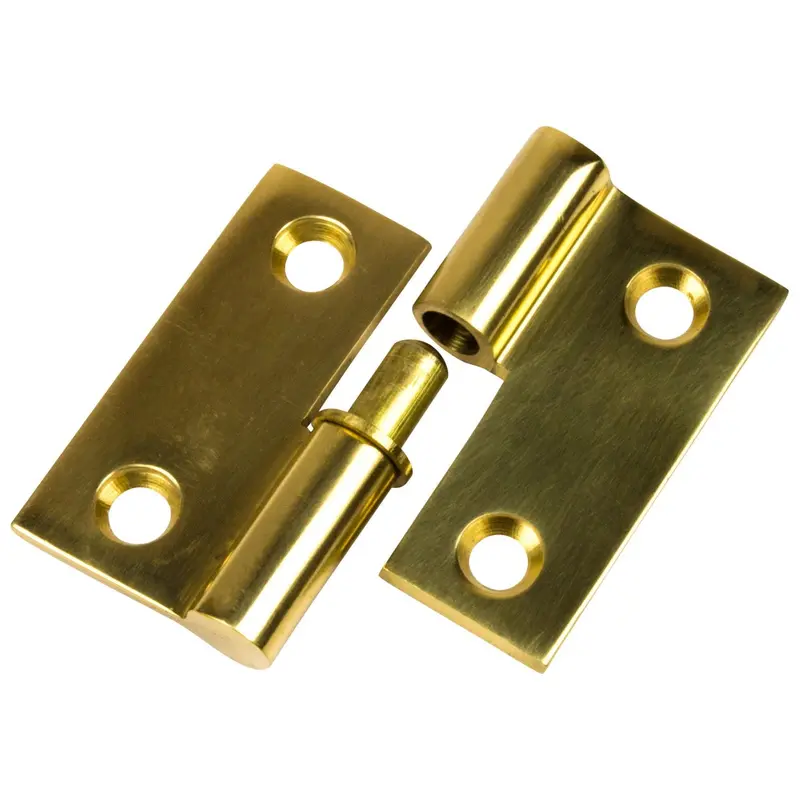 Solid Brass Lift-Off HingePolished Brass / 1-1/2" x 1-1/2" / Left Hand