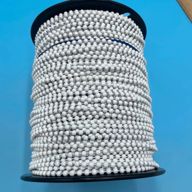 Assembled #10 White Metal Ball Chain Loop1ft