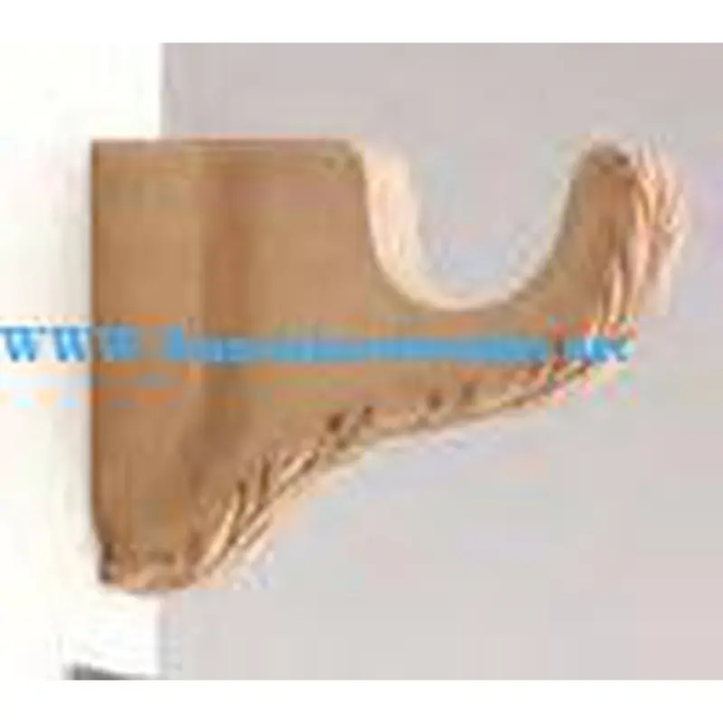 Buckingham Decorative Resin Leaf Design Bracket for 2" Pole. 4-1/2" Return.