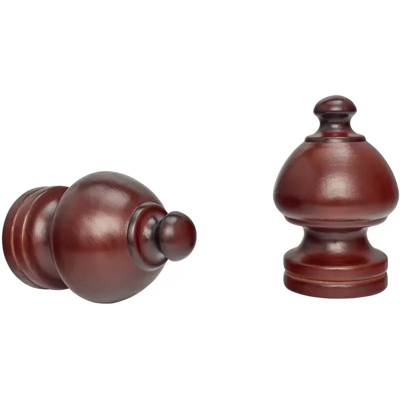 Kirsch Wood Trends Sherwood Finial - Various Colors1-3/8" / Mahogany 083
