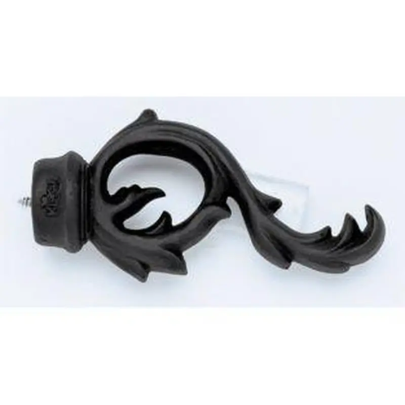 Leaf Scroll Finial With Plug - 770 - Black