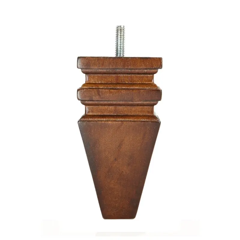 Square Leg Carved Walnut 5" x 2.5"-1" 36/case-B