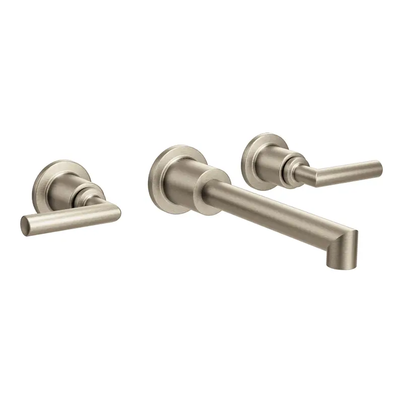 Arris Chrome Two-Handle Wall Mount Bathroom FaucetChrome