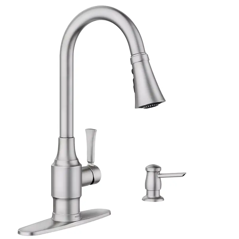 Swinden One-handle High Arc Pulldown Kitchen FaucetSpot Resist Stainless