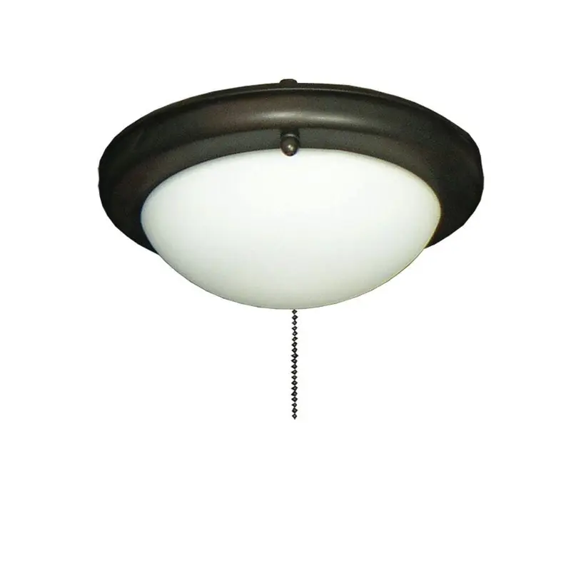 162 Low Profile Oil Rubbed Bronze Ceiling Fan LightSatin Steel