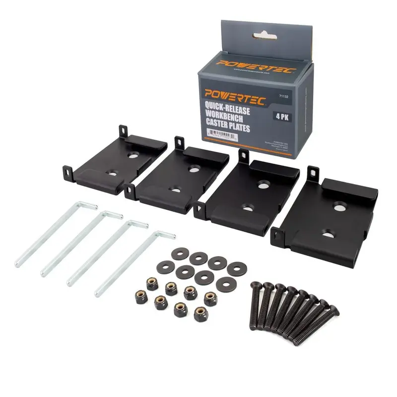 2-3/8 in. x 3-3/4 in. Quick-Release Caster Plates (4-Pack)2.09 / each