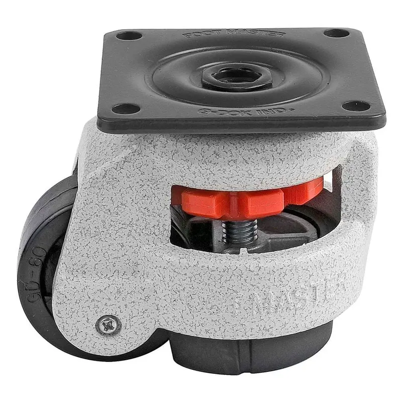 2 in. Nylon Wheel Top Plate Leveling Caster with Load Rating 550 lbs.Ivory / 1.6 / 1