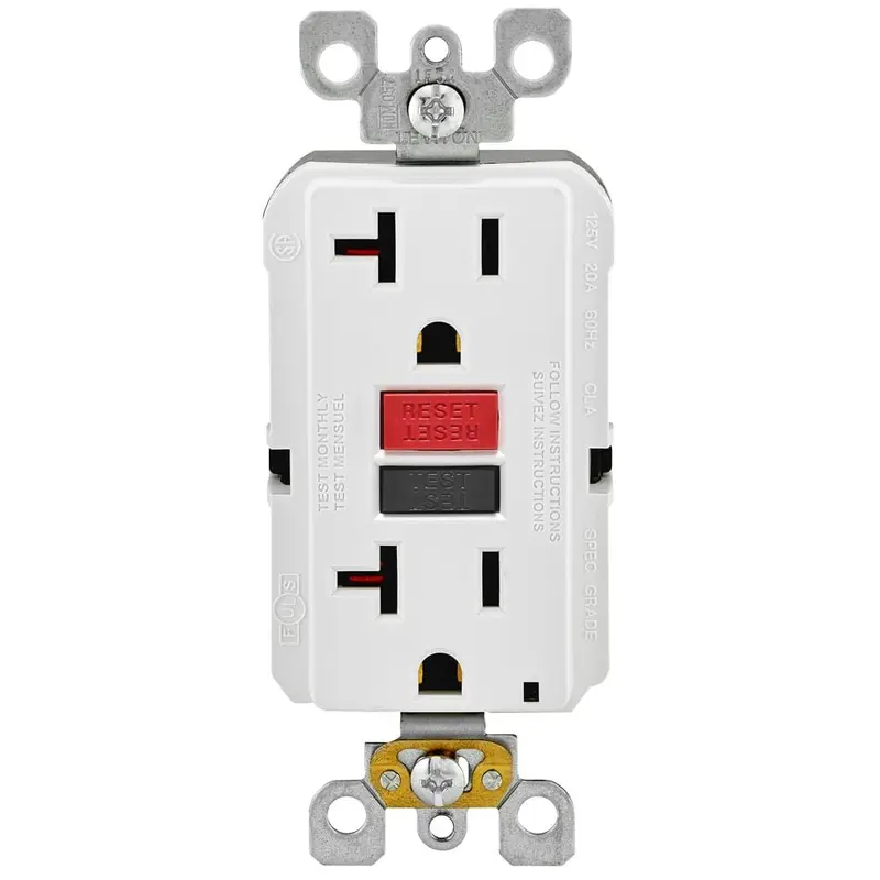 20 Amp Self-Test SmartlockPro Slim Duplex GFCI Outlet, WhiteWhite / .3 / 1