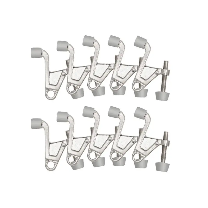 2-1/4 in. x 2-1/8 in. Satin Nickel Jumbo Hinge Pin Door Stop Value Pack (10 per Pack)