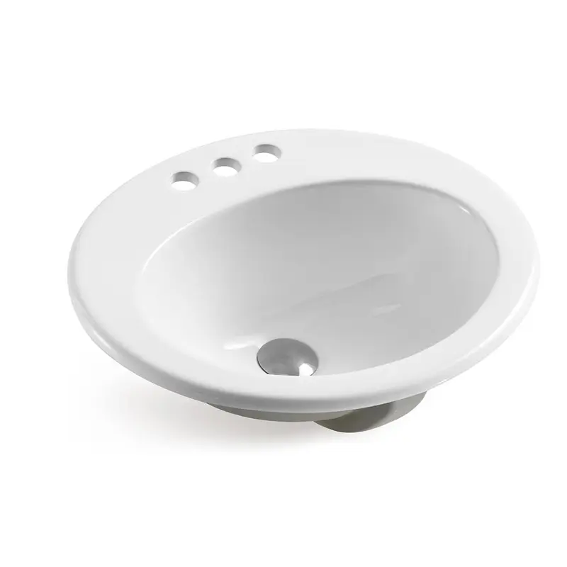 20 in. x 18 in. Top Above Sink White Ceramic Bathroom Counter