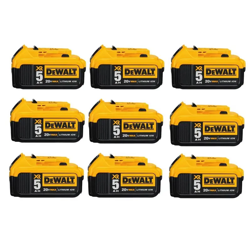 20-Volt MAX XR Premium Lithium-Ion 5.0Ah Battery Pack (9-Pack)6.0 / 2 / 1