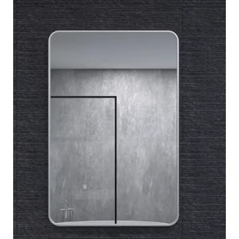 24 in. W x 36 in. H Rectangular Framed Wall Bathroom Vanity Mirror in Gun Grey