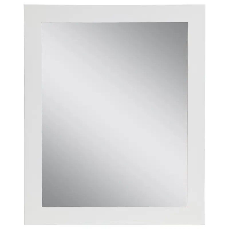 25.67 in. W x 31.38 in. H Framed Wall Mirror in WhiteSterling Gray / 13.91
