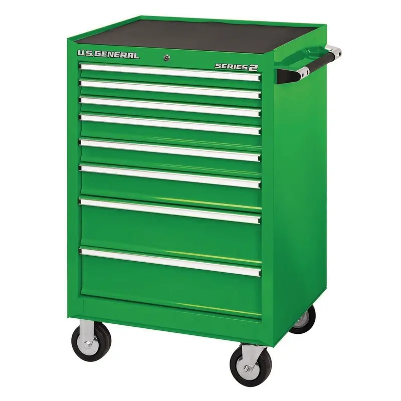 26 in. x 22 In. Single Bank Green Roller Cabinet