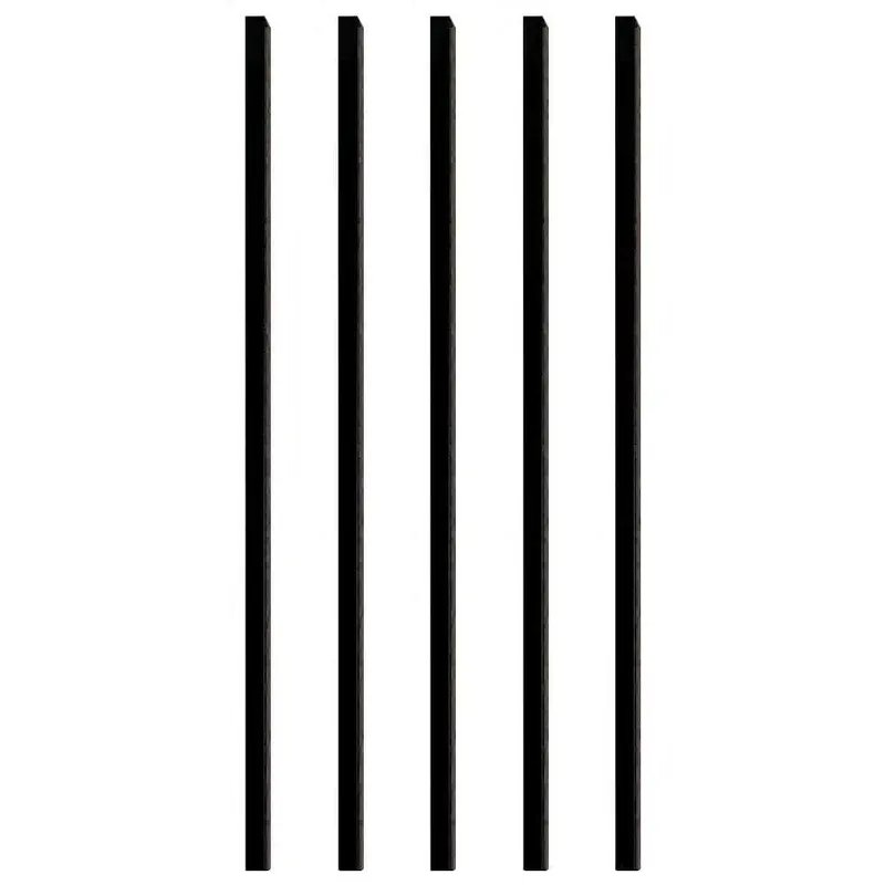 26 in. x 3/4 in. Black Aluminum Square Deck Railing Baluster (5-Pack)Black / 1.79 / 26 in