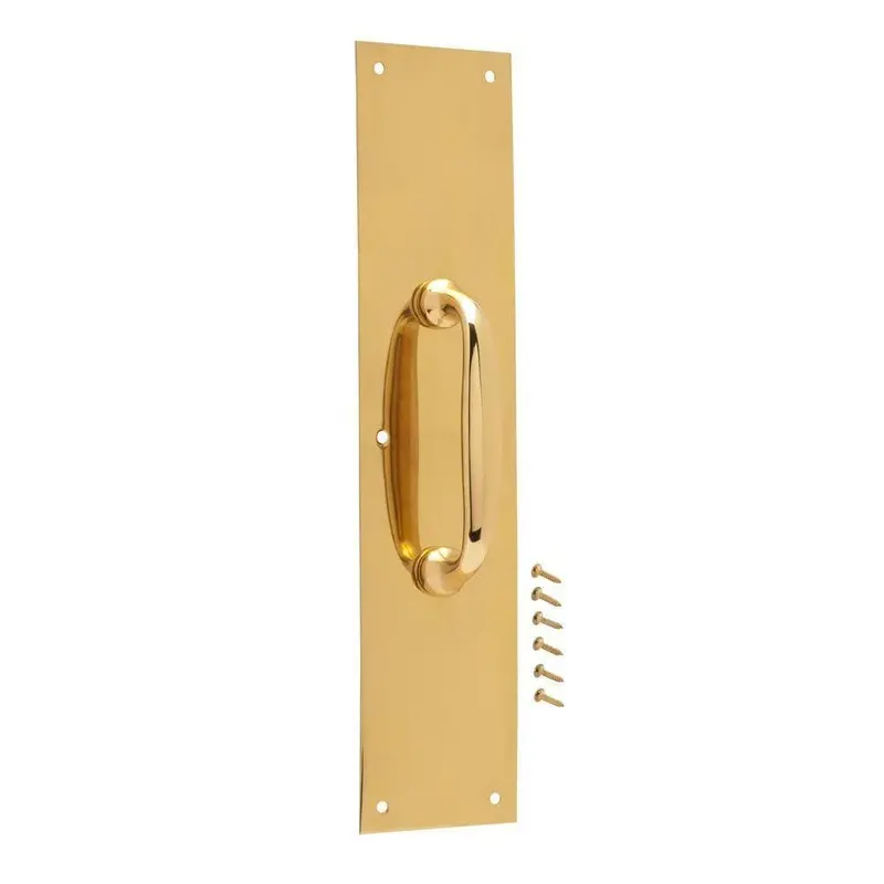 3-1/2 in. x 15 in. Bright Brass Pull Plate