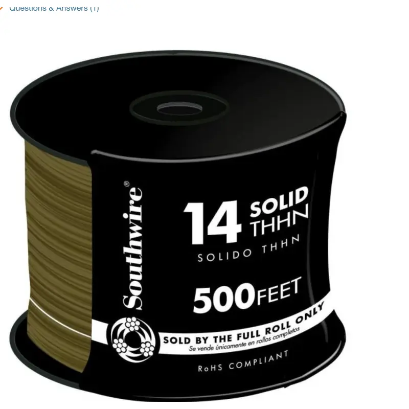 500 ft. 14 Brown Stranded CU THHN Wire