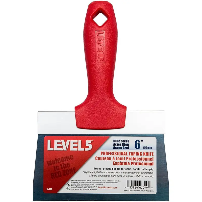 6 in. Blue Steel Taping Knife with Plastic Handle.4 / each